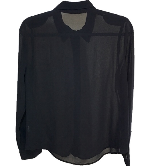 Black sheer studded button ⬇️⚫️ - Picture 3 of 6